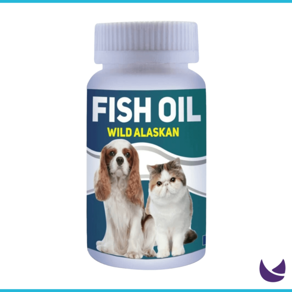 Wild Alaskan Salmon Fish Oil for Dogs and Cats (100 Capsules) Chubby