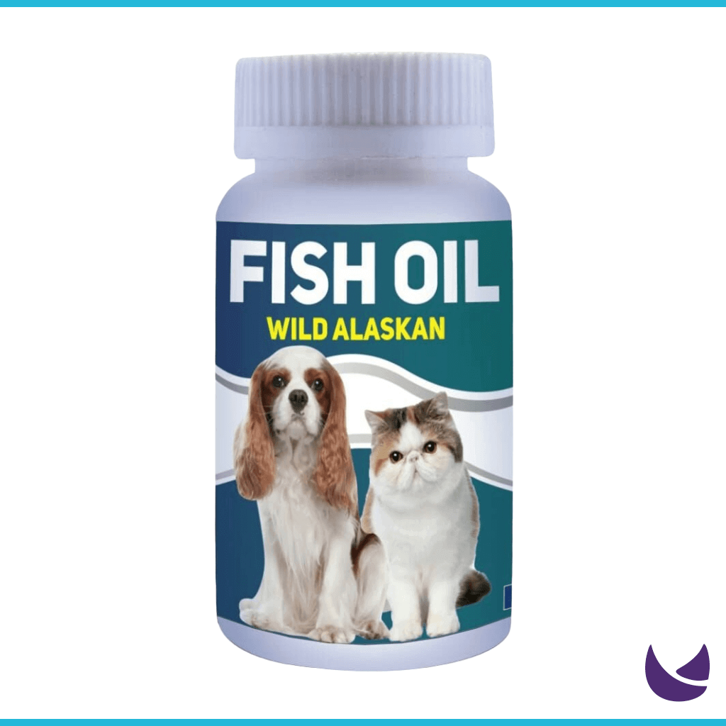 Wild Alaskan Salmon Fish Oil for Dogs and Cats (100 Capsules) Chubby