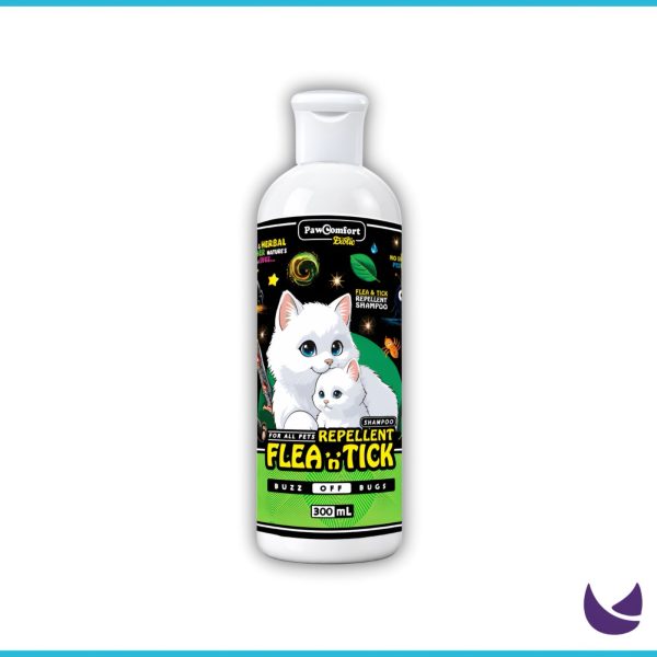 PawComfort Flea and Tick Repellent Shampoo for Cats and Dogs