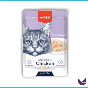 Wanpy Real Meat Cat Pouch – Chicken & Crab (85g)