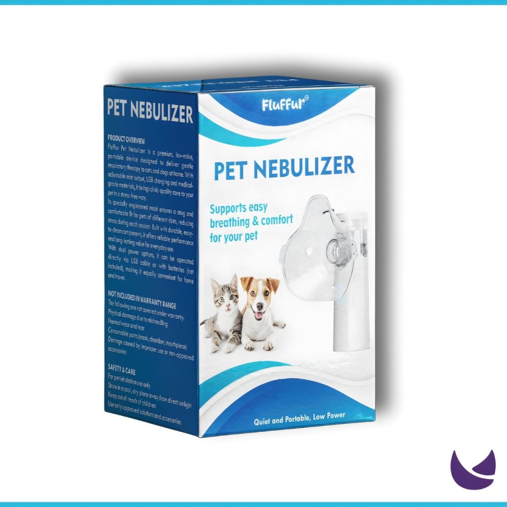 Cat Using Nebuliser Portable Pet Nebulizer for Cats and Dogs - Chubby Meows