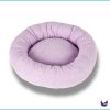 Soft Plush Round Cat Bed for Indoor Cats
