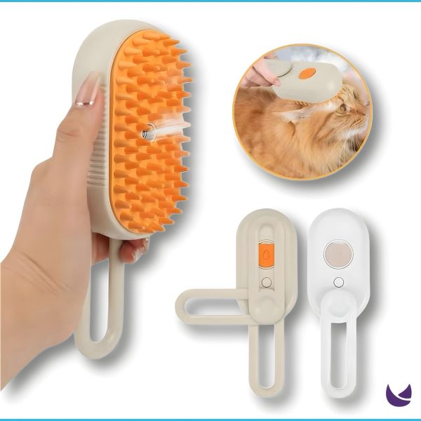 Electric Steam Brush for Cats - Rechargeable Grooming Brush 1